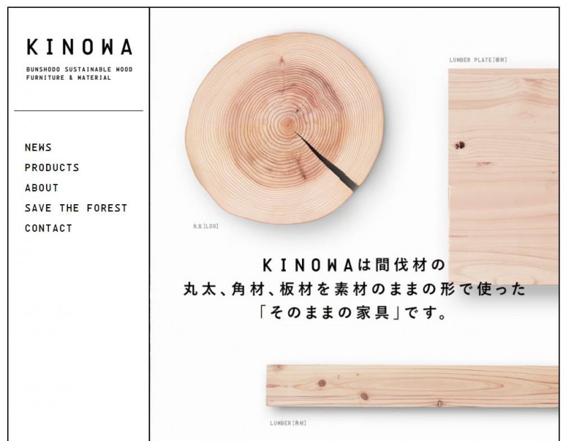 「KINOWA」サイト画像