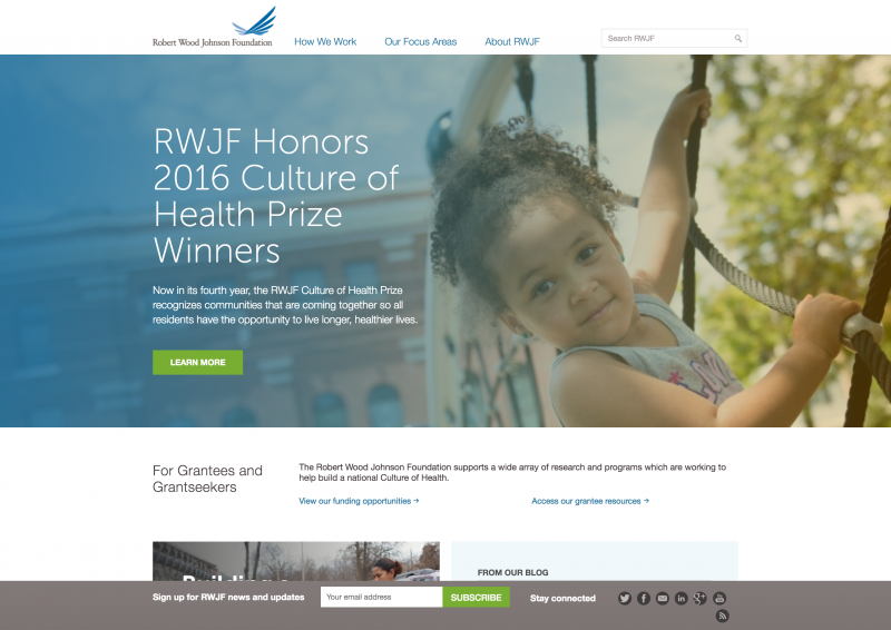 アメリカ人の健康のために最も長く活動してきた「RWJF（Robert Wood Johnson Foundation）」